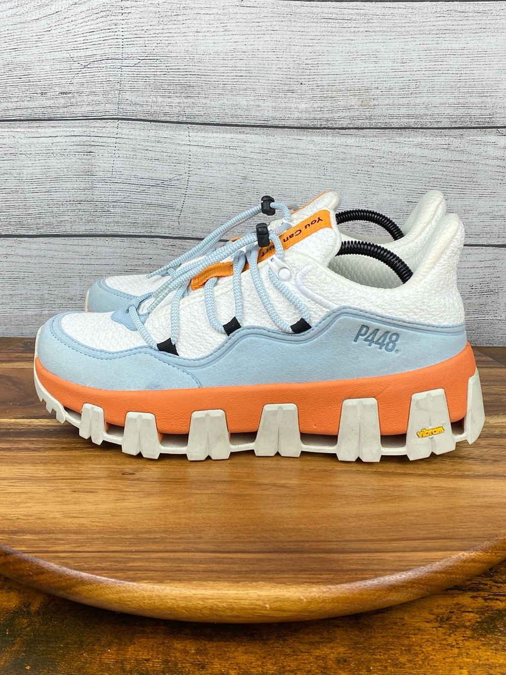P448 x Vibram Monalea Sneakers Trek Hiker Blue Orange Women’s Shoe Size 10 EU 41